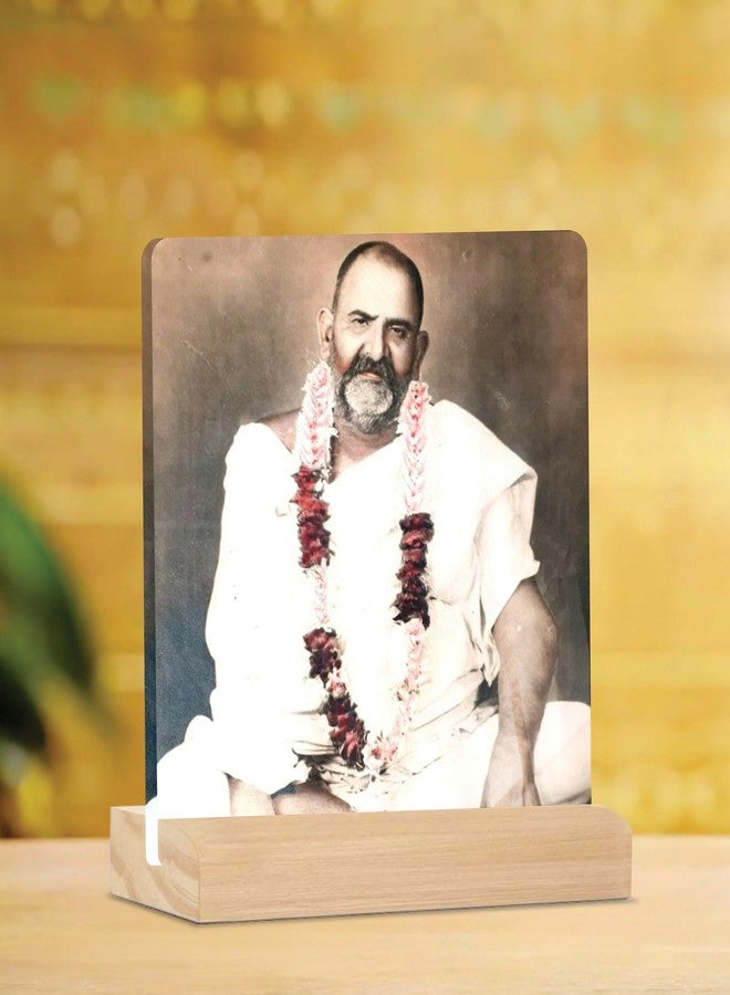 Giftplease Neem Karoli Baba ji Tabletop Photo Frame with Wooden Stand | Desk for Home & Office Decor Spiritual Inspirational Gift Elegant Display Pictures GMP_104 - Image 5